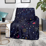 Zodiac Star Signs Galaxy Space Print Blanket