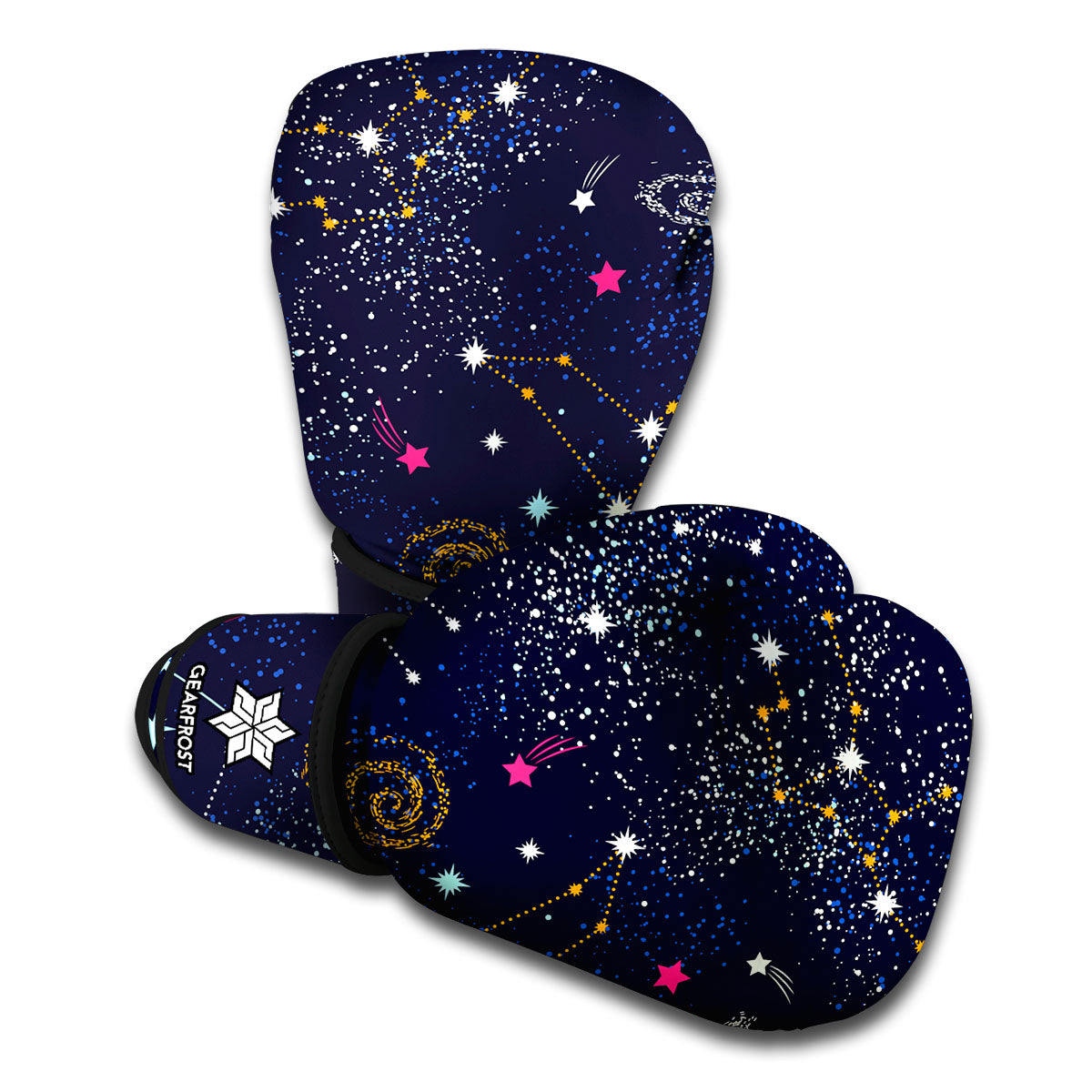 Zodiac Star Signs Galaxy Space Print Boxing Gloves