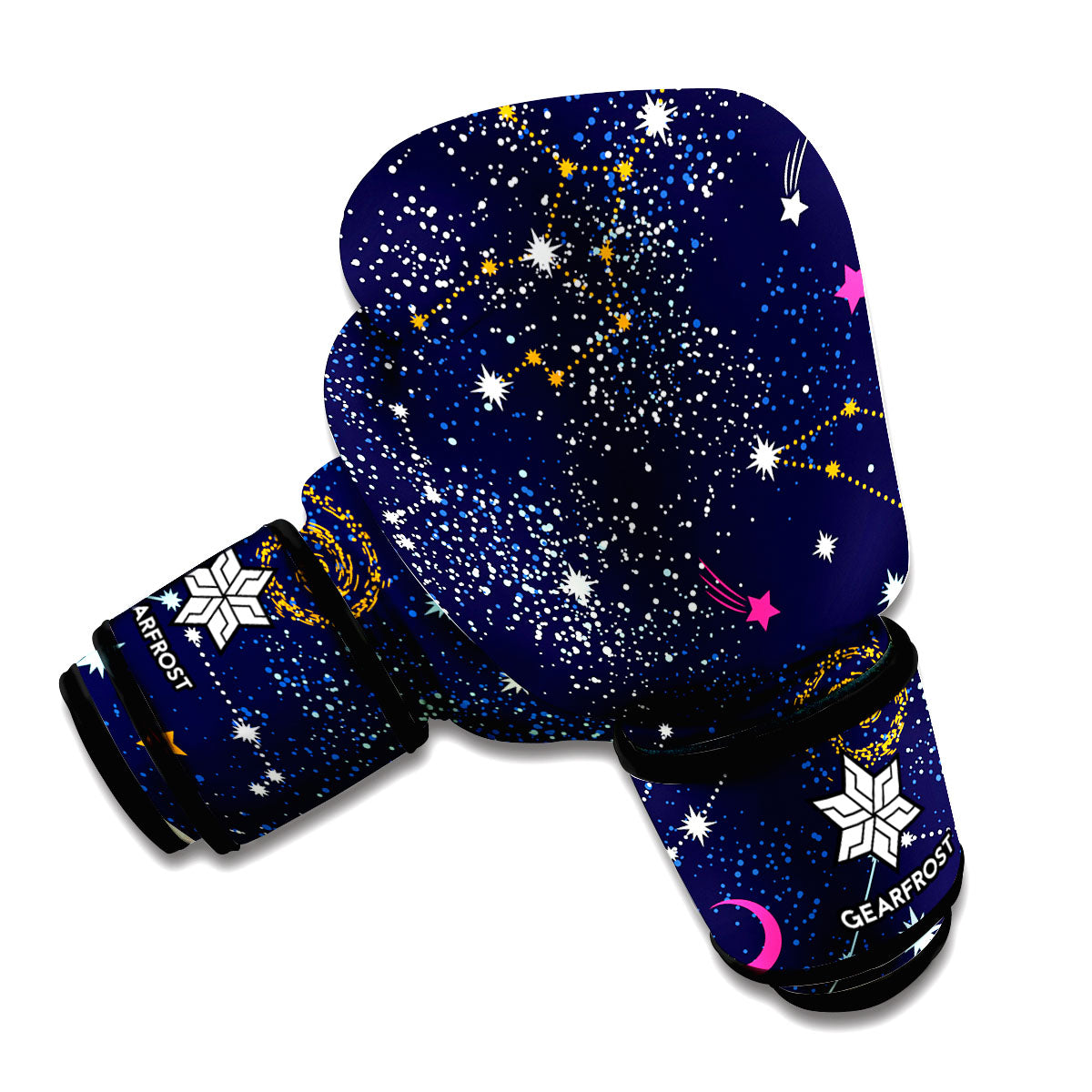Zodiac Star Signs Galaxy Space Print Boxing Gloves