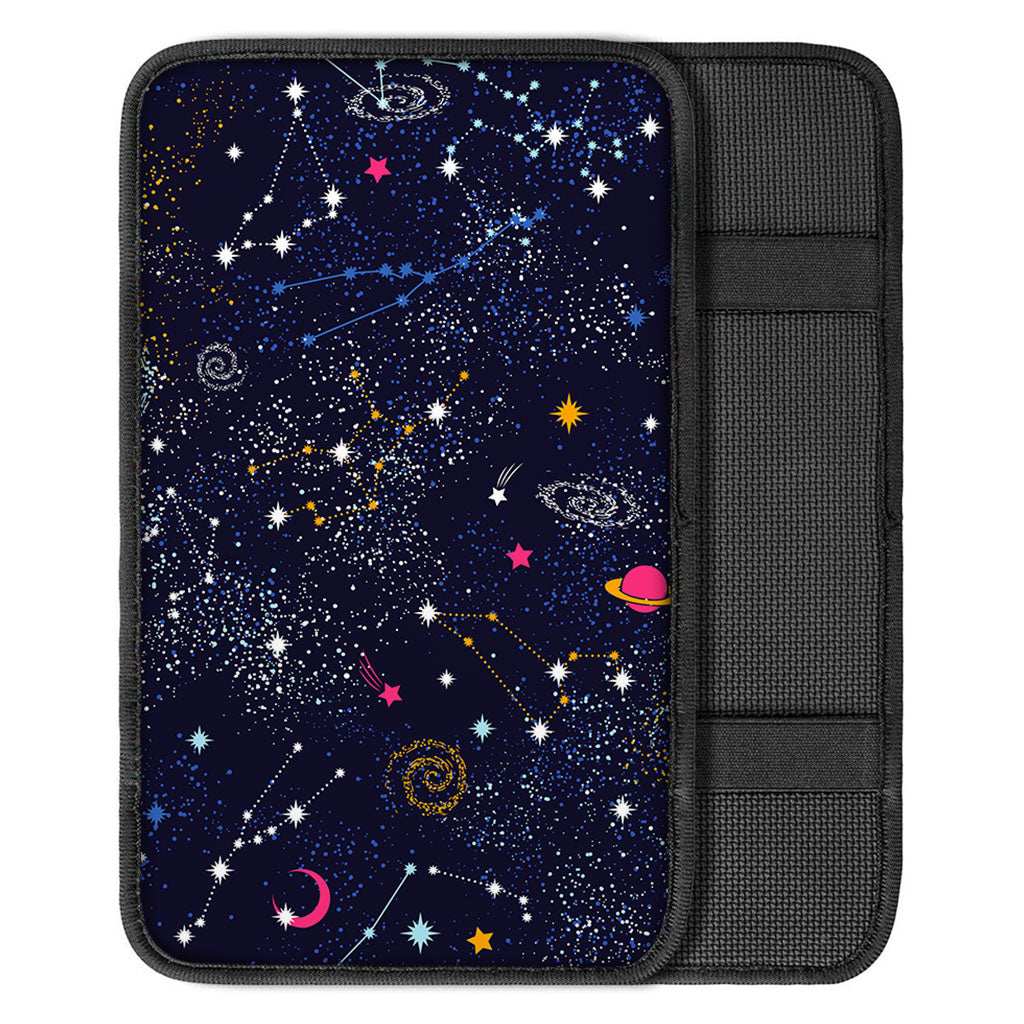Zodiac Star Signs Galaxy Space Print Car Center Console Cover