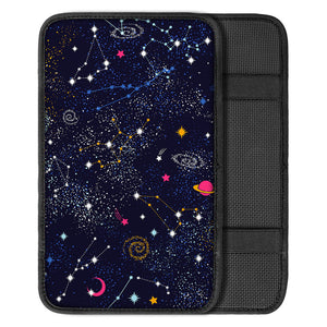 Zodiac Star Signs Galaxy Space Print Car Center Console Cover