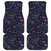 Zodiac Star Signs Galaxy Space Print Front and Back Car Floor Mats