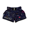 Zodiac Star Signs Galaxy Space Print Muay Thai Boxing Shorts