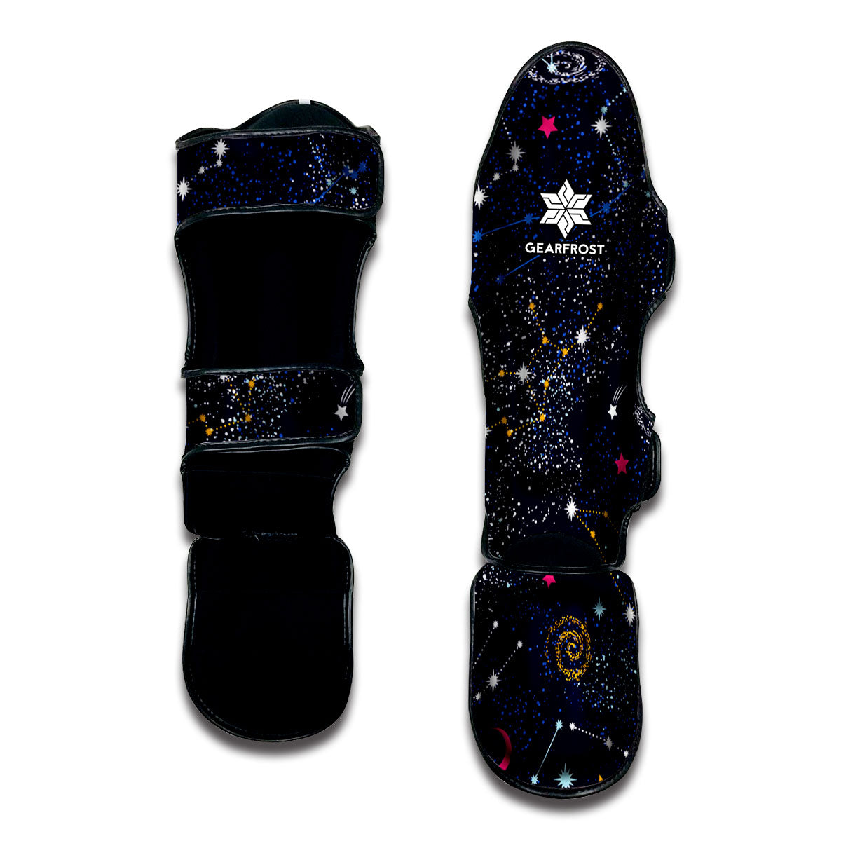 Zodiac Star Signs Galaxy Space Print Muay Thai Shin Guard