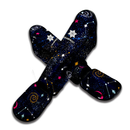 Zodiac Star Signs Galaxy Space Print Muay Thai Shin Guard