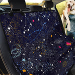 Zodiac Star Signs Galaxy Space Print Pet Car Back Seat Cover