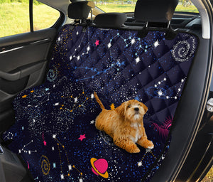 Zodiac Star Signs Galaxy Space Print Pet Car Back Seat Cover