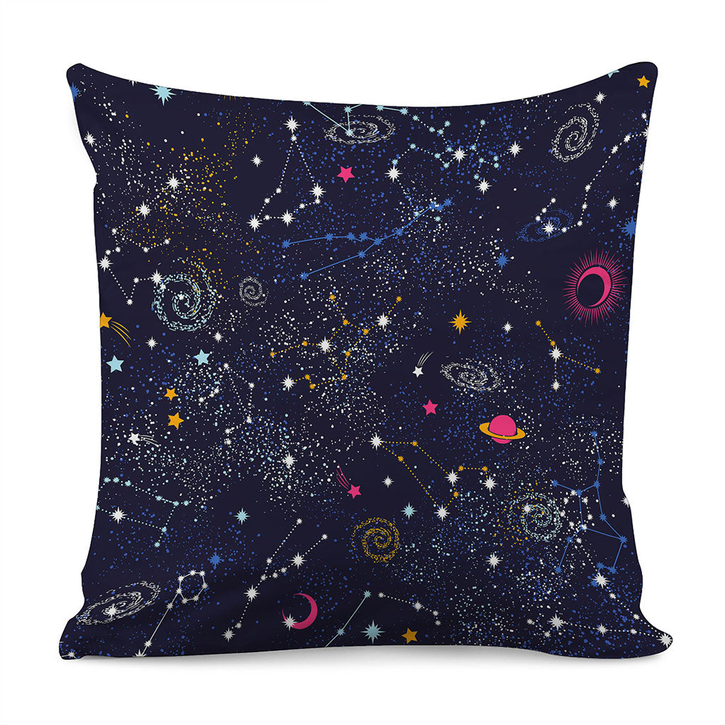 Zodiac Star Signs Galaxy Space Print Pillow Cover