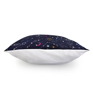 Zodiac Star Signs Galaxy Space Print Pillow Cover