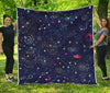 Zodiac Star Signs Galaxy Space Print Quilt