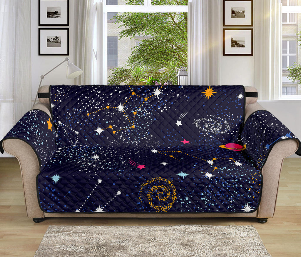 Zodiac Star Signs Galaxy Space Print Sofa Protector