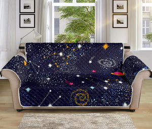 Zodiac Star Signs Galaxy Space Print Sofa Protector