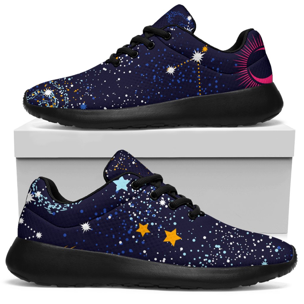 Zodiac Star Signs Galaxy Space Print Sport Shoes GearFrost