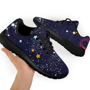 Zodiac Star Signs Galaxy Space Print Sport Shoes GearFrost