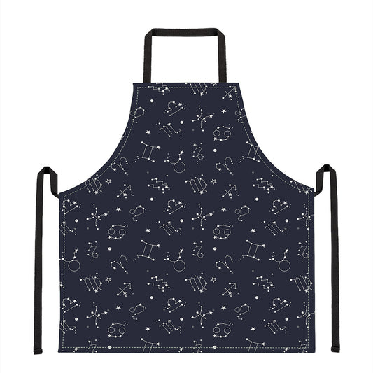 Zodiac Star Signs Pattern Print Apron