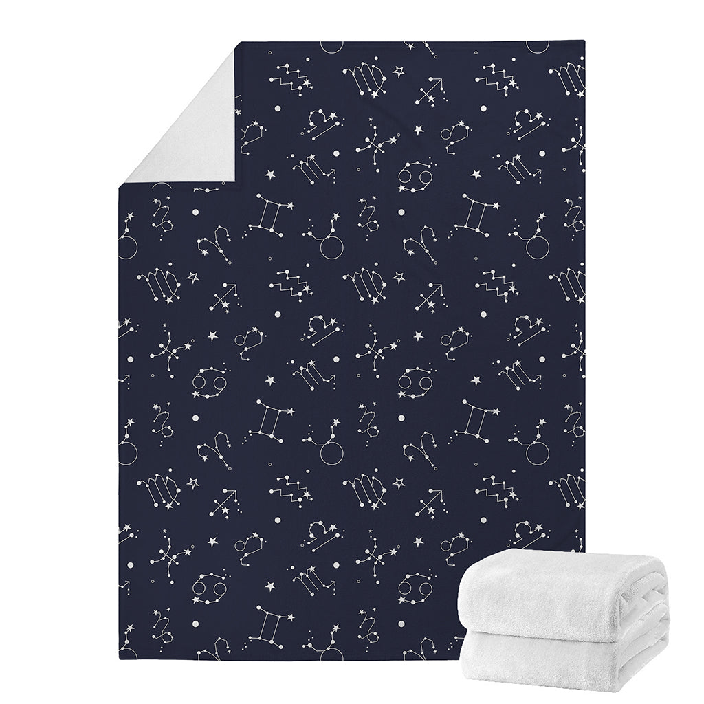 Zodiac Star Signs Pattern Print Blanket