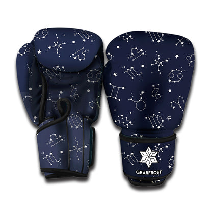 Zodiac Star Signs Pattern Print Boxing Gloves