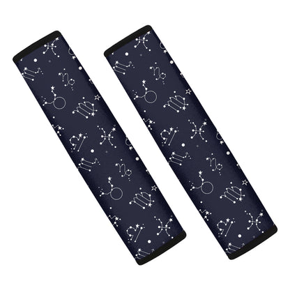 Zodiac Star Signs Pattern Print Car Seat Belt Covers