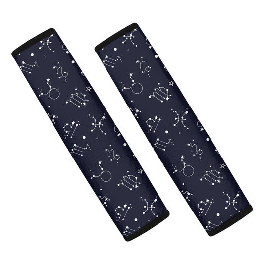 Zodiac Star Signs Pattern Print Car Seat Belt Covers