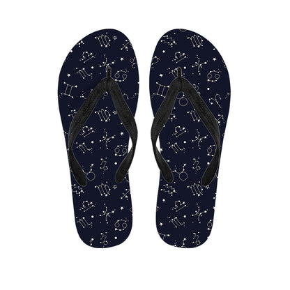 Zodiac Star Signs Pattern Print Flip Flops