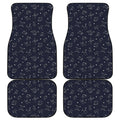 Zodiac Star Signs Pattern Print Front and Back Car Floor Mats