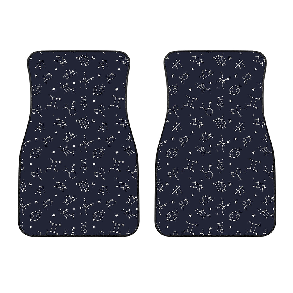 Zodiac Star Signs Pattern Print Front Car Floor Mats