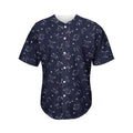 Zodiac Star Signs Pattern Print Men's Baseball Jersey