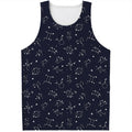 Zodiac Star Signs Pattern Print Men's Tank Top