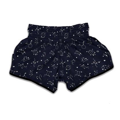 Zodiac Star Signs Pattern Print Muay Thai Boxing Shorts