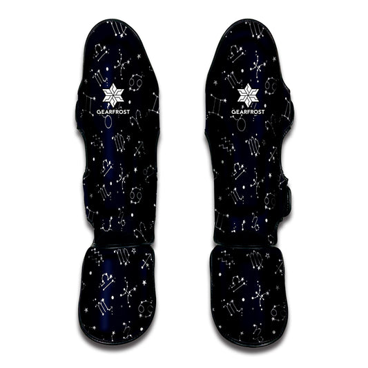 Zodiac Star Signs Pattern Print Muay Thai Shin Guard