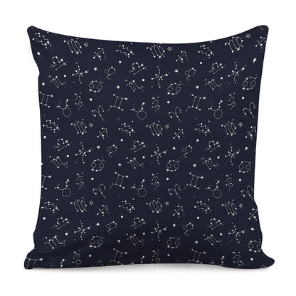 Zodiac Star Signs Pattern Print Pillow Cover