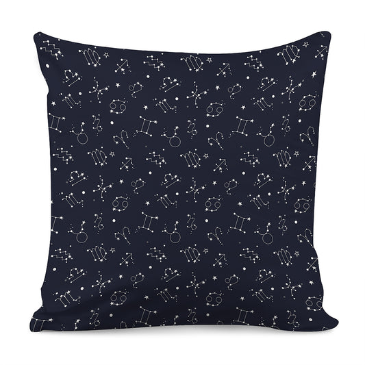 Zodiac Star Signs Pattern Print Pillow Cover