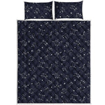Zodiac Star Signs Pattern Print Quilt Bed Set