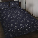 Zodiac Star Signs Pattern Print Quilt Bed Set
