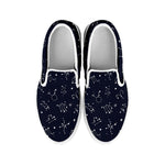 Zodiac Star Signs Pattern Print White Slip On Shoes