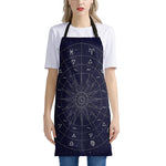 Zodiac Symbols Circle Print Apron