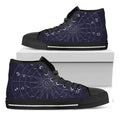 Zodiac Symbols Circle Print Black High Top Sneakers