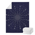 Zodiac Symbols Circle Print Blanket