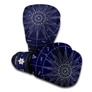 Zodiac Symbols Circle Print Boxing Gloves