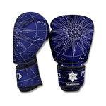 Zodiac Symbols Circle Print Boxing Gloves