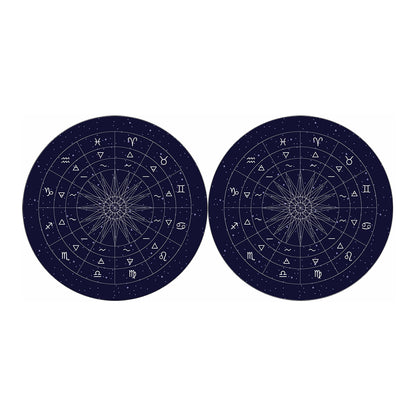 Zodiac Symbols Circle Print Car Coasters