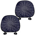 Zodiac Symbols Circle Print Car Headrest Covers