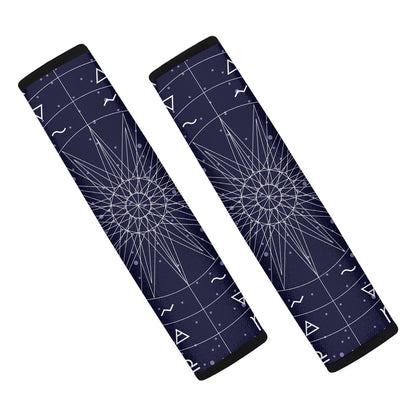 Zodiac Symbols Circle Print Car Seat Belt Covers
