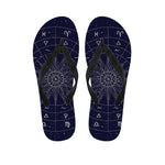Zodiac Symbols Circle Print Flip Flops