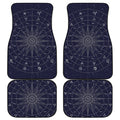 Zodiac Symbols Circle Print Front and Back Car Floor Mats