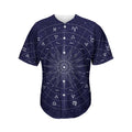Zodiac Symbols Circle Print Men's Baseball Jersey