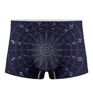 Zodiac Symbols Circle Print Men's Boxer Briefs
