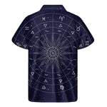 Zodiac Symbols Circle Print Men's Short Sleeve Shirt