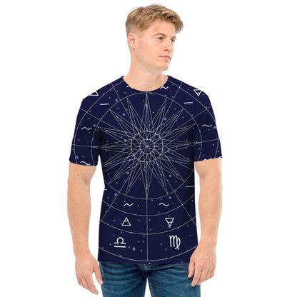 Zodiac Symbols Circle Print Men's T-Shirt