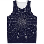 Zodiac Symbols Circle Print Men's Tank Top